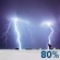 Wednesday Night: Showers and thunderstorms likely before 8pm, then showers and possibly a thunderstorm between 8pm and 2am, then a chance of showers and thunderstorms after 2am.  Low around 66. Southwest wind 10 to 13 mph, with gusts as high as 21 mph.  Chance of precipitation is 80%. New rainfall amounts between a half and three quarters of an inch possible. 