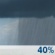 Monday: A 40 percent chance of showers.  Mostly cloudy, with a high near 60. East wind 7 to 11 mph becoming south in the afternoon. 